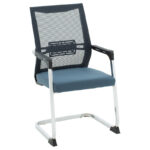 Καρέκλα γραφείου επισκέπτη Chromatic  μέταλλο-mesh γκρι-μπλε