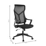 Καρέκλα γραφείου διευθυντή Flexibility mend  ύφασμα mesh μαύρο