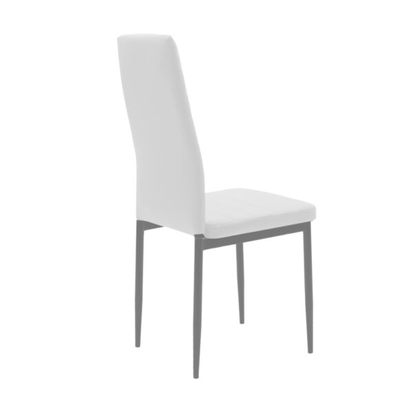 Καρέκλα Parker  μέταλλο-PU λευκό-γκρι πόδι 42x48x98εκ