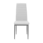 Καρέκλα Parker  μέταλλο-PU λευκό-γκρι πόδι 42x48x98εκ