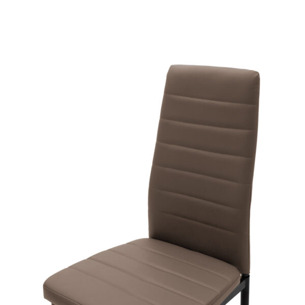 Καρέκλα Parker  PU cappuccino-μαύρο πόδι 42x48x98εκ