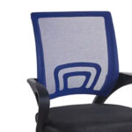 Καρέκλα γραφείου εργασίας Berto I  ύφασμα mesh μπλε-μαύρο 56x47x85-95εκ