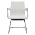 Καρέκλα γραφείου επισκέπτη Valter  λευκό pu 55.5x52x95.5εκ