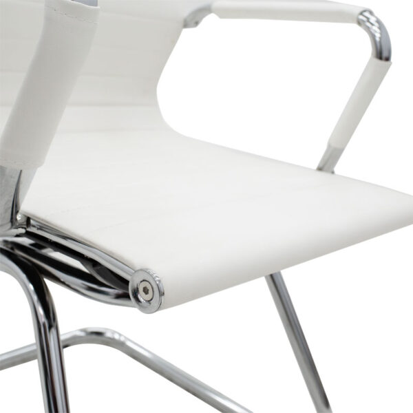 Καρέκλα γραφείου επισκέπτη Valter  λευκό pu 55.5x52x95.5εκ