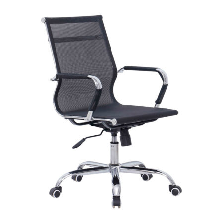 Καρέκλα γραφείου εργασίας Noctis  μαύρο ύφασμα mesh 55.5x52x88εκ