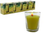 Κερί 45g Άρωμα Lemongrass Σε Γυάλινο Ποτήρι Φ5x6cm Σετ 5Τμχ