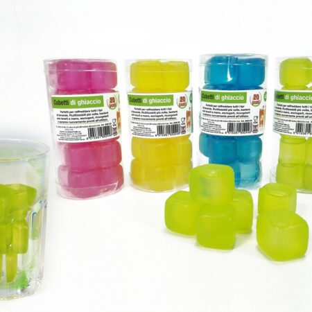 Παγοθήκη Κύβος  Διάφανο Πλαστικό Σετ 20Τμχ Σε 4 Χρώματα