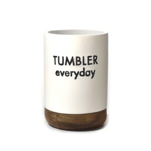 Ποτηροθήκη 'Tumbler Everyday' Λευκό Polyresin