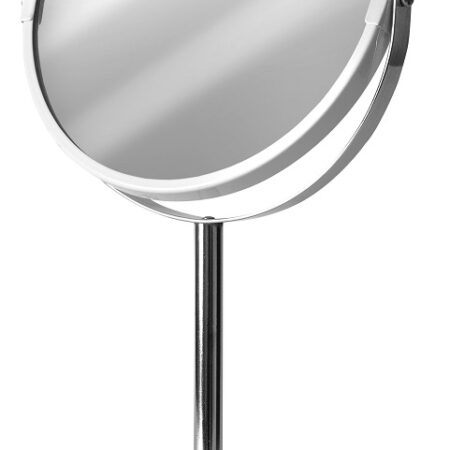 Καθρέπτης Στρογγυλός Επιτραπέζιος  Με Σταντ Και Γυαλί 2 Υλικών Μέταλλο Φ16x33cm