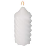 Κερί Σπιράλ Λευκό 7x7x15cm