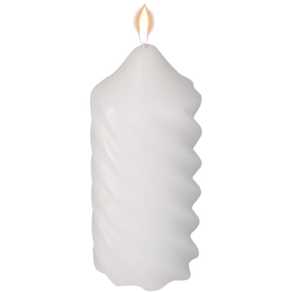 Κερί Σπιράλ Λευκό 7x7x15cm