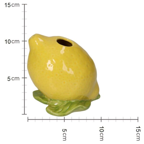 Βάζο Λεμόνι Κίτρινο Κεραμικό 11x10x11cm