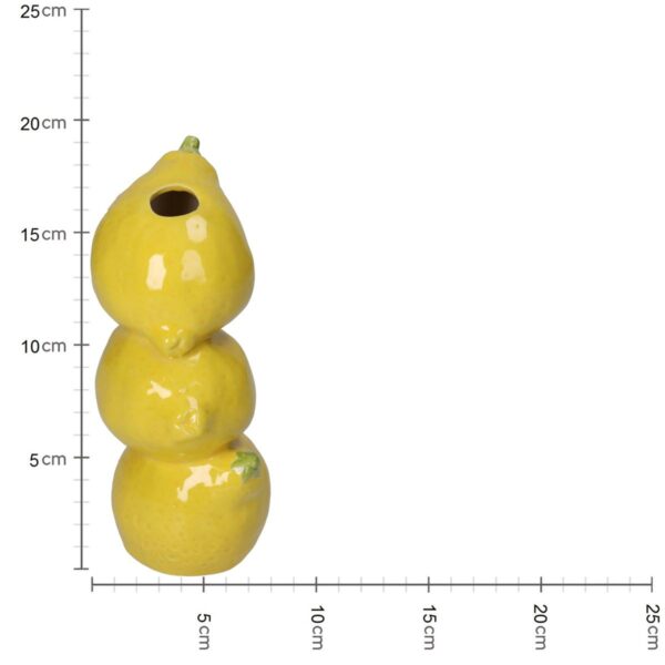 Βάζο Λεμόνι Κίτρινο Κεραμικό 10.5x8.5x19.5cm