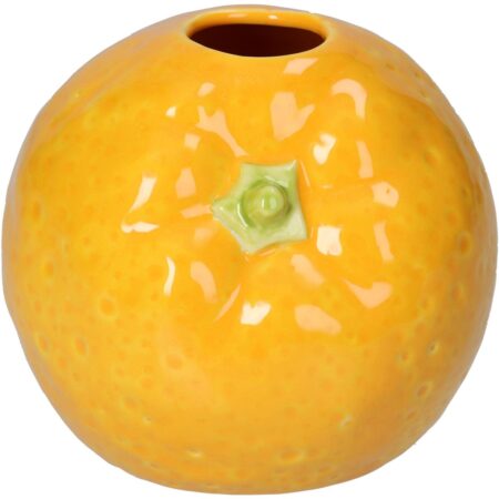 Βάζο Πορτοκάλι Πορτοκαλί Κεραμικό 11.3x11.3x9.7cm