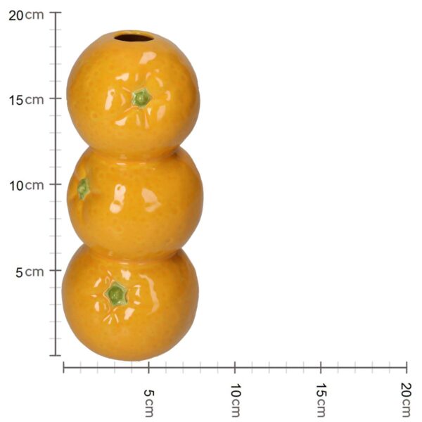 Βάζο Πορτοκάλι Πορτοκαλί Κεραμικό 8x8x18.5cm