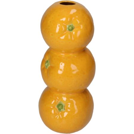 Βάζο Πορτοκάλι Πορτοκαλί Κεραμικό 8x8x18.5cm