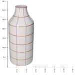 Βάζο  Με Ρίγες Πολύχρωμο Δολομίτης 14x14x33cm