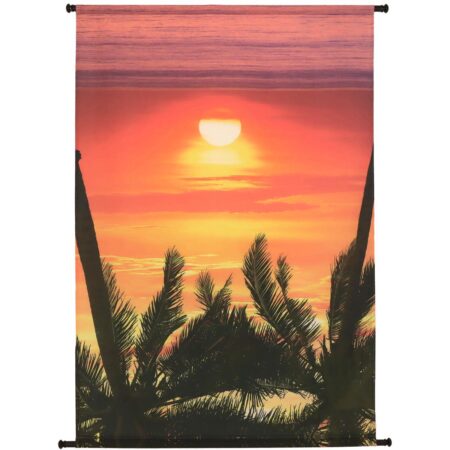 Διακοσμητικό Τοίχου Κρεμαστό Ηλιοβασίλεμα Πορτοκαλί Polyester 105x136cm