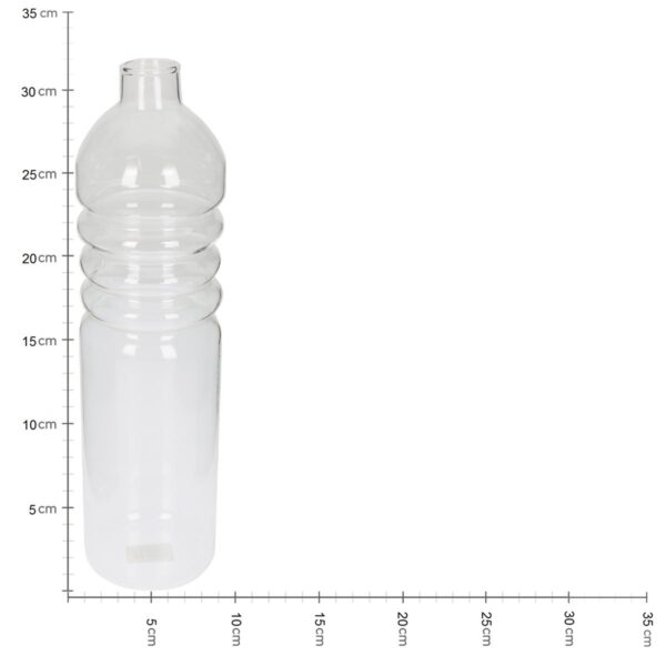 Βάζο Μπουκάλι Διάφανο Γυαλί 8.6x8.6x31.5cm