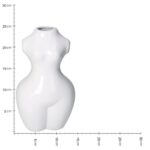 Βάζο Ανθρώπινο Σώμα Λευκό Κεραμικό 14x10.6x24.8cm