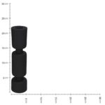Κηροπήγιο Μαύρο Αλουμίνιο 5.5x5.5x21.5cm