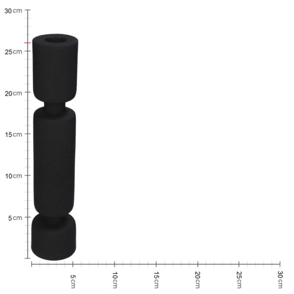 Κηροπήγιο Μαύρο Αλουμίνιο 5.5x5.5x26cm