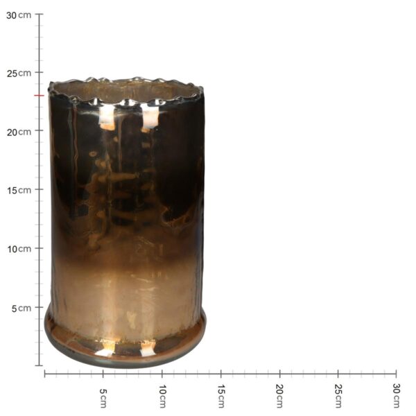 Κηροπήγιο Amber Γυαλί 15.5x15.5x23cm