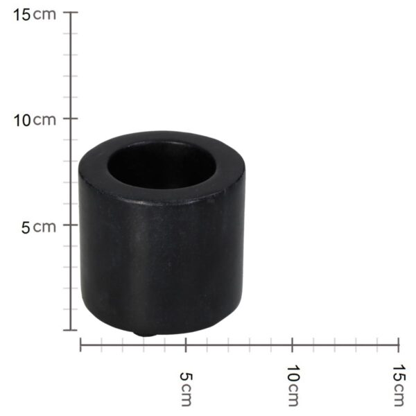 Κηροπήγιο Μαύρο Μάρμαρο 6.5x6.5x5.5cm