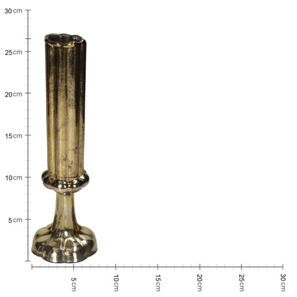 Βάζο  Φλάουτο Χρυσό Γυαλί 9x9x26.5cm