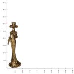 Κηροπήγιο Γυναικείο Φόρεμα Χρυσό Polyresin 9x8x30.5cm