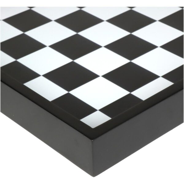 Δίσκος Σκακιέρα Ξύλο Μαύρο Polyresin 40x4.4x40cm