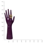 Διακοσμητικό Χέρι Με Κόσμημα Μοβ Polyresin 12X7X36cm