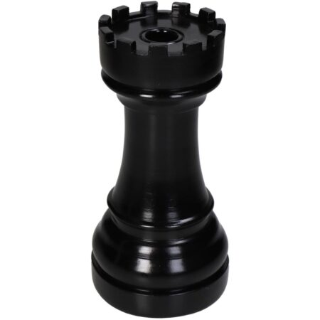Κηροπήγιο Πιόνι Σκακιού Μαύρο Polyresin 11x11x22.5cm