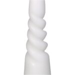 Κερί Στριφτό Κώνος Λευκό 5.5x5.5x25cm