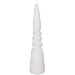 Κερί Στριφτό Κώνος Λευκό 5.5x5.5x25cm