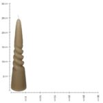 Κερί Σπιράλ Κώνος Μπεζ 5.5x5.5x25cm