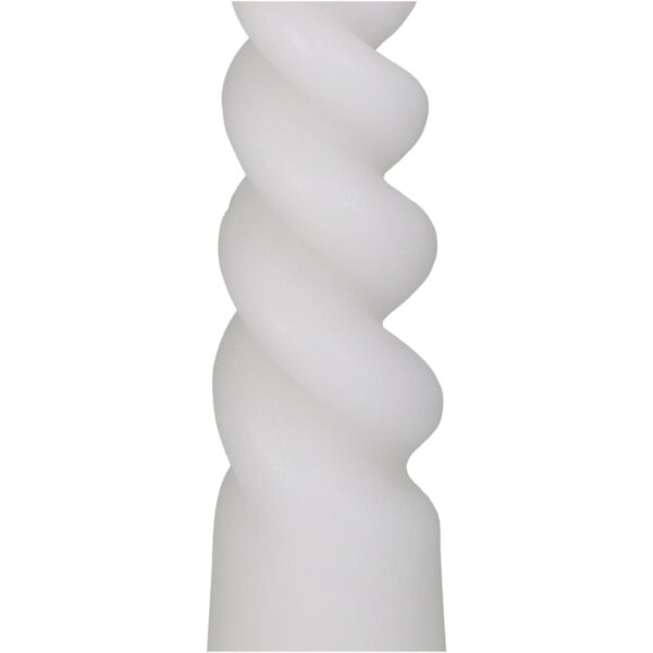 Κερί Στριφτό Κώνος Λευκό 5.5x5.5x30cm