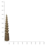 Κερί Σπιράλ Κώνος Μπεζ 5.5x5.5x30cm