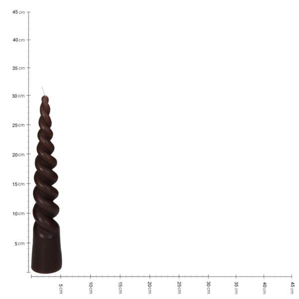 Κερί Σπιράλ Κώνος Καφέ 5.5x5.5x30cm
