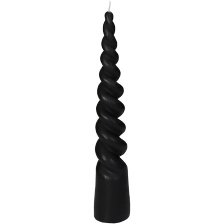 Κερί Στριφτό Κώνος Μαύρο 5.5x5.5x30cm