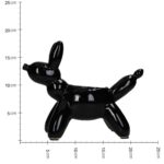 Κασπώ Σκύλος Μπαλόνι Μαύρο Κεραμικό 23x11x18cm