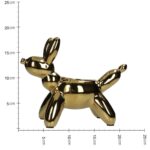Κασπώ Σκύλος Μπαλόνι Χρυσό Κεραμικό 23x11x18cm