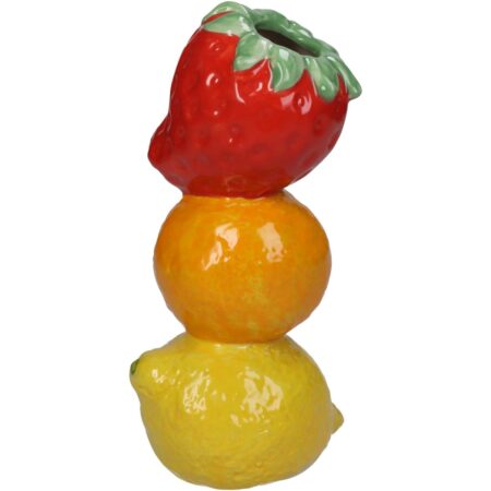 Βάζο Φρούτα Πολύχρωμο Κεραμικό 9.6x8x19.5cm