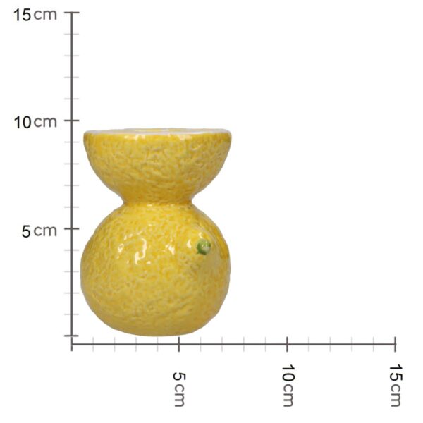 Κηροπήγιο Λεμόνι Κίτρινο Κεραμικό 9.8x7.2x10cm