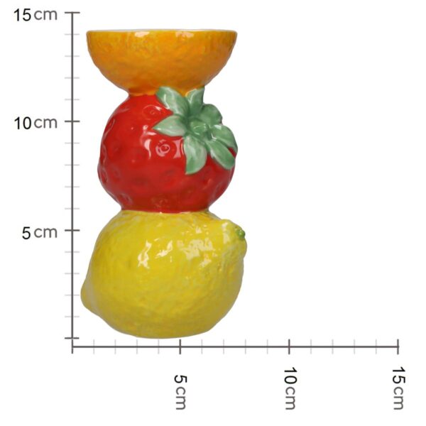 Κηροπήγιο Φρούτα Πολύχρωμο Κεραμικό 8.5x7.5x14.2cm