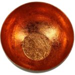Κηροπήγιο Πορτοκαλί Μέταλλο 8x8x3.5cm