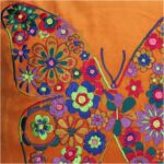 Μαξιλάρι  Πεταλούδα Πολύχρωμο Βελούδο 45x45cm
