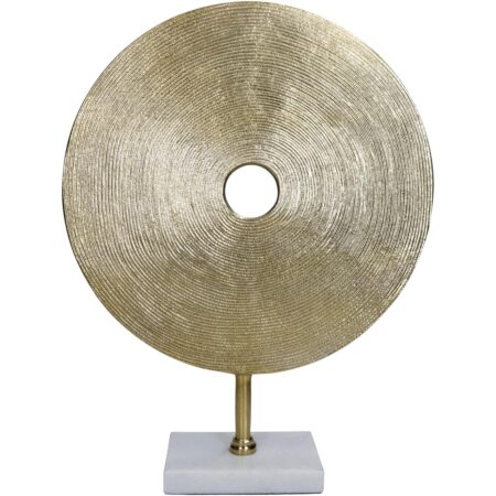 Διακοσμητικό Επιτραπέζιο Δίσκος Χρυσό Αλουμίνιο 36x10x47cm