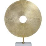 Διακοσμητικό Επιτραπέζιο Δίσκος Χρυσό Αλουμίνιο 57x10x72cm