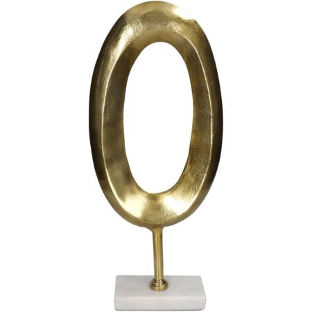 Διακοσμητικό  Επιτραπέζιο Οβάλ Χρυσό Αλουμίνιο 22x7.5x47cm